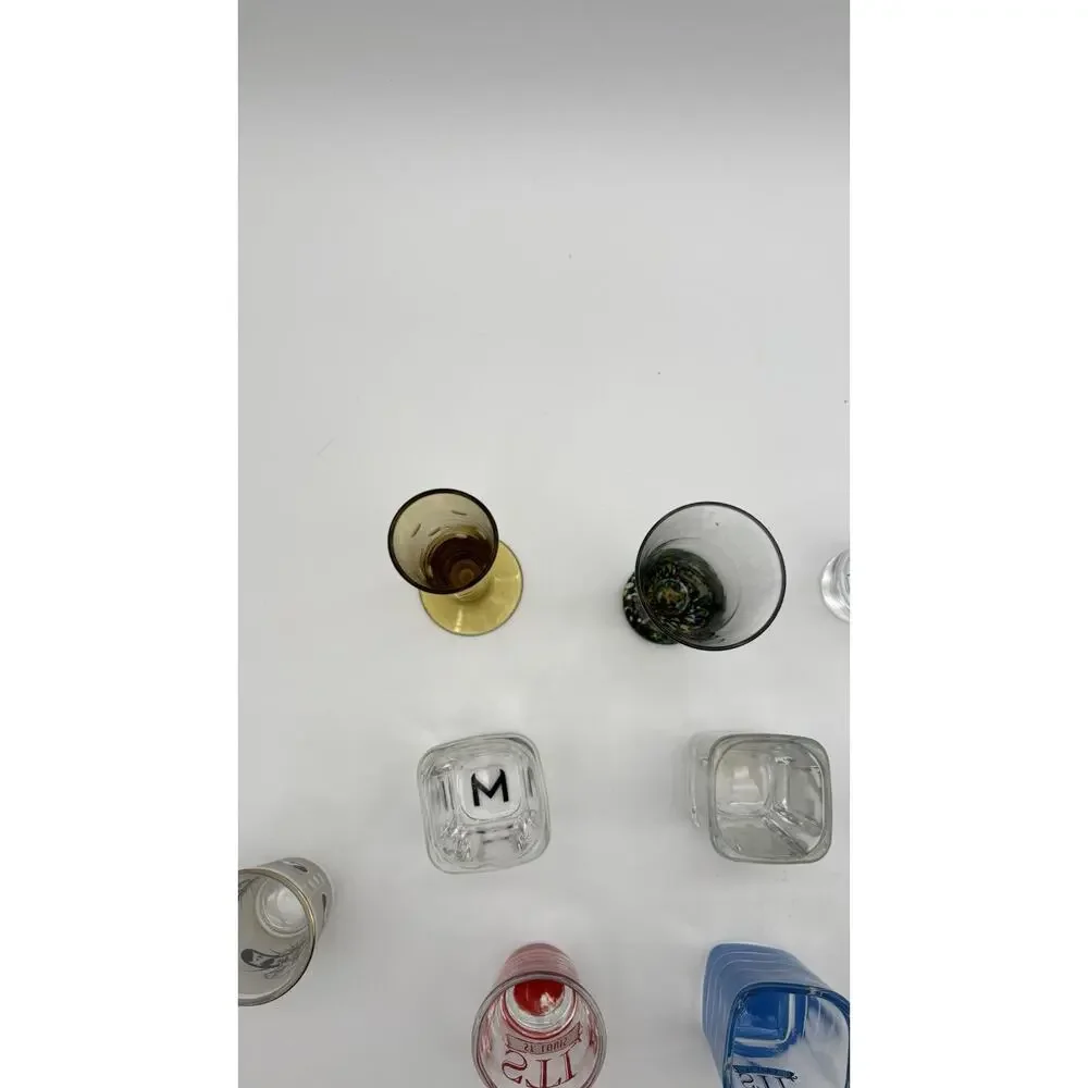 Vintage Shot Glasses Various Destinations Vacation Spots Lot Of 15. VG Condition